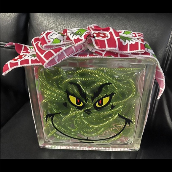 Grinch Decorative Glass Block - Picture 2 of 2